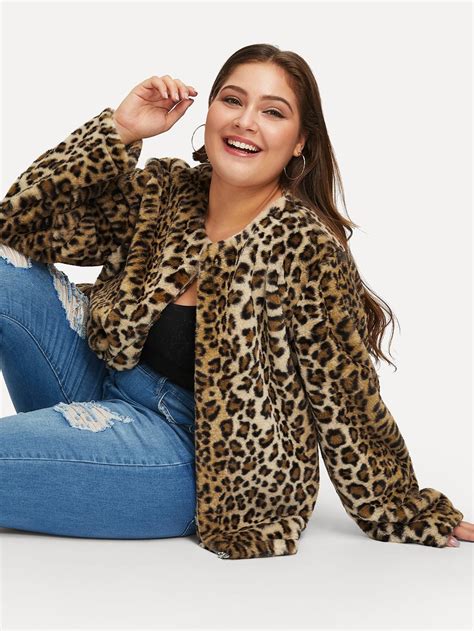 plus size leopard print jacket.